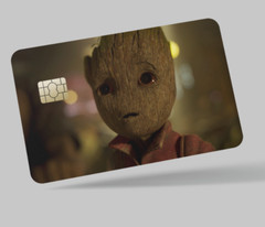 GROOT, 2 pc credit card skin & DEBIT CARD,TROLLEY & GYM