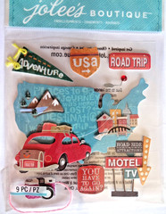 FREE SHIP Jolee’s ROAD TRIP Scrapbook Dimensional Stickers TRAVEL VACATION MOTEL