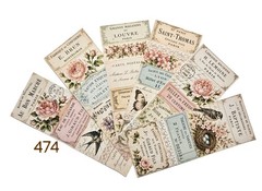 Vintage inspired collage strips for paper crafts