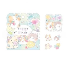 Crux Kawaii Sticker Flakes SET OF 3, Stationery Mini Decals Cats Birds Unicorn