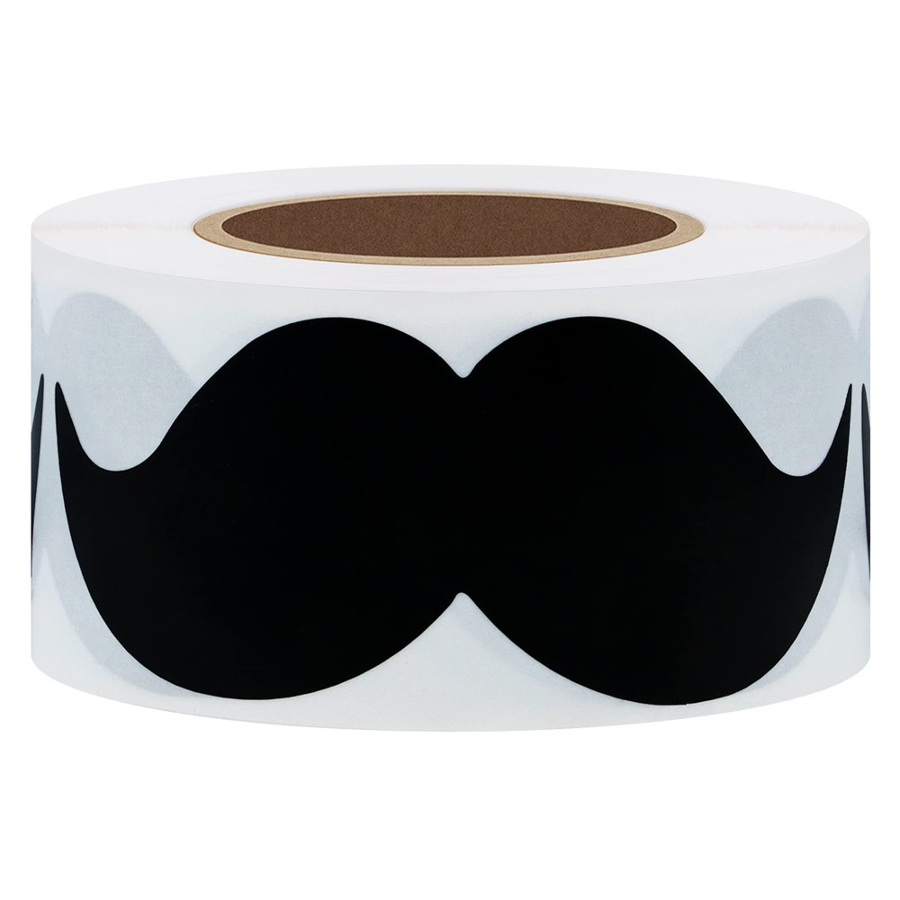 Hybsk 200pcs Fake Mustache Stickers 8cm x 4cm Black Moustache Baby Shower Lit…