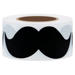 Hybsk 200pcs Fake Mustache Stickers 8cm x 4cm Black Moustache Baby Shower Lit…
