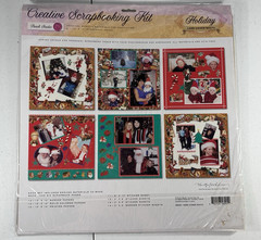 Creative Scrapbook Kit, Punch Studio, Old Style Christmas Santa Stickers Paper