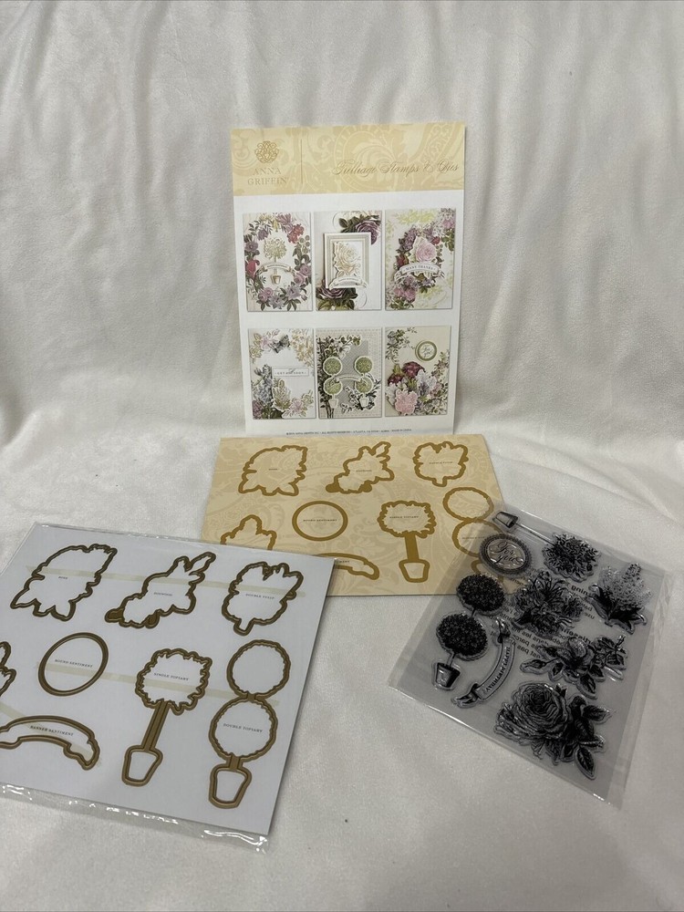 ANNA GRIFFIN TREILLAGE STAMPS AND DIES AG-864H New