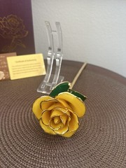 24K Gold‑Plated Rose Flower Exquisite Crafts For Collection Gift Giving UPP