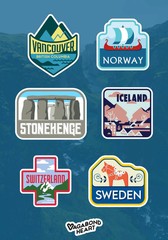 MINI Travel Stickers – 65 Locations!