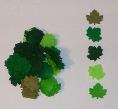 Die cut Maple Leaf 1 Inch Green Leaves Small Craft Felt Cut Out