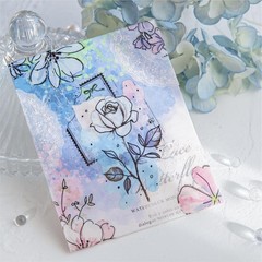 20Pcs Flowers Bloom PET Stickers Journaling Album Card Scrapbooking Collage Art
