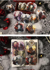 80 Pcs Mist Theme Gothic Scrapbook Kit, Vintage PET Stickers for Junk Journal &