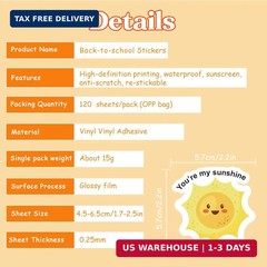 OHOME Back to School Supplies – 120 PCS Teacher Motivational Stickers for Kids S