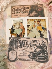 Vintage Victorian Ephemera Mixed Lot Paper Die Cuts Birds Floral Multicolor