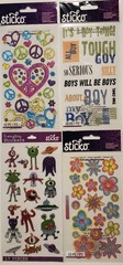 Lot Of 12 STICKO & JOLEE’S BOUTIQUE Scrapbooking Stickers ASSORTED MIX