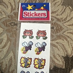 Vintage Insect Stickers Lot Of 3 – Ladybug Butterfly Bee Dragonfly Caterpillar
