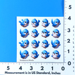 Little Blue Birds Sticker Sheet