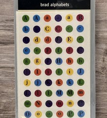 Making Memories Brad Alphabet Stickers Clear & Primary Colors Scrapbooking NEW