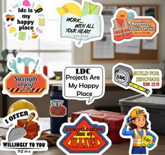 JW LDC Stickers – Volunteer Appreciation Decals for Kingdom Hall Construction