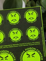 Vintage 70s Mr. Yuk Complete Indiana Poison Control Center Sticker Sheet Page