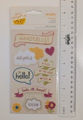 Amy Tangerine Remarks Dreaming Fabric Scrapbooking Stickers By American Crafts