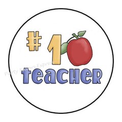 #1 TEACHER APPRECIATION ENVELOPE SEALS LABELS STICKERS