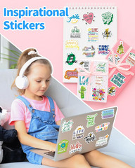 300 PCS Inspirational Stickers for Adults, Scrapbook Vision Board Supplies Motiv