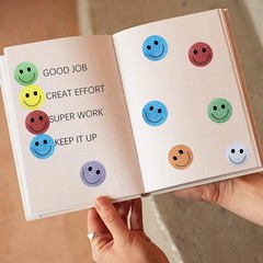 1.5 Inch Shiny Happy Face Stickers Circle Dots Labels Reward Stickers Teachers S