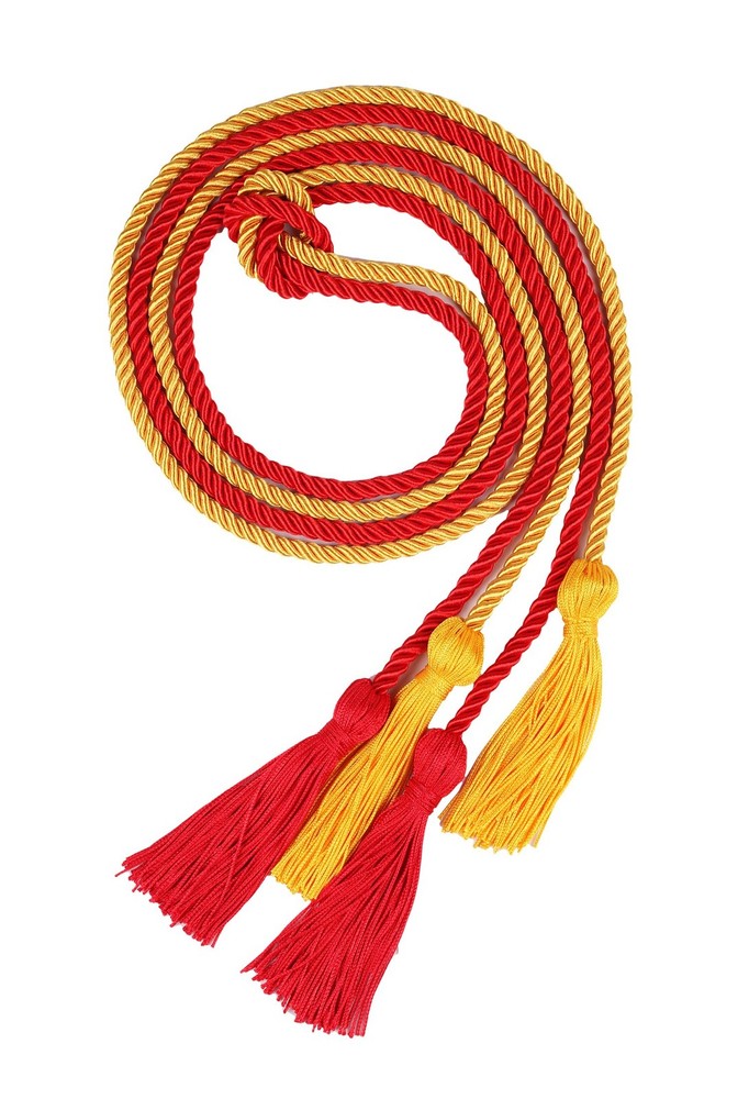 Double Graduation Honor Cords – Red and Gold,68″ Long