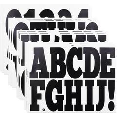 4 Inch Letter Number Stickers, Self Adhesive number Black