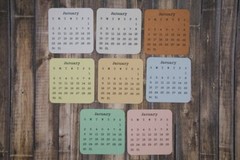 2023, 2024, or 2025 Micro Calendar Stickers for Planners and Journals