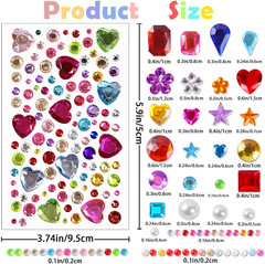2785Pcs Gem Stickers, Self Adhesive Gems for Crafts, Acrylic Bling Heart Sticker
