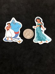 Disney Stickers – Aladdin, Jasmine lot of 2 Stickers