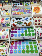 Vintage Sandylion 2500 Sticker Set Box Rare Metallic, Prismatic Nearly Complete