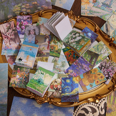Scrapbooking Supplies Kit Plus 480Pcs, Vintage Van Gogh Oil Painting Aesthetic S