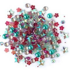 Buttons Galore Sparkletz ALOHA Sparkling Sequin Jewels Embellishment Mix