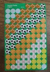 Trend Sports Balls Sticker Sheet Tennis Soccer Football Volleyball Basketball