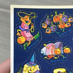 RARE Vintage Sticker Sheet Hallmark Cards 1984 Trick Or Treat Candy Costume HTF