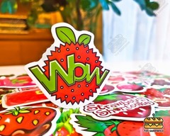 50 pcs «Strawberry» Sticker Pack Kawaii Fruit Chocolate Dessert Strawberry Cake