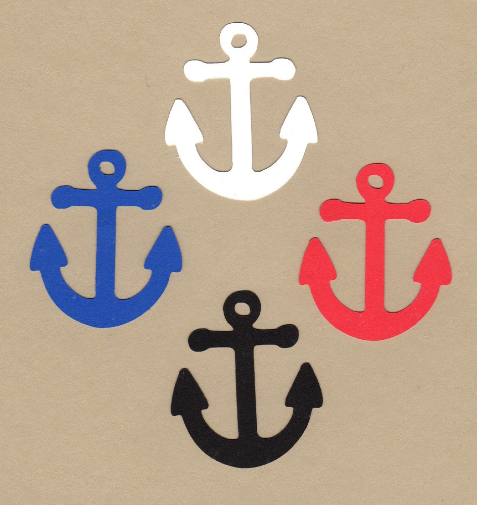 Anchor Die Cuts – Navy Die Cuts. ANY COLOR – You choose size-4 ea. to 16 ea.