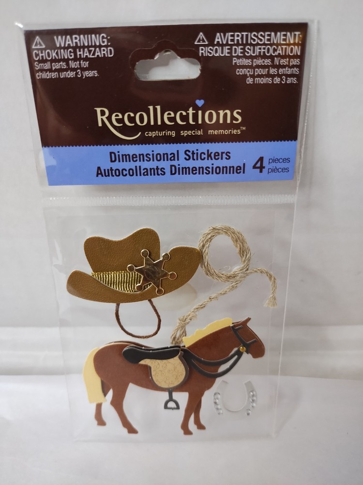 Cowboy & Western Recollections Dimensional Scrapbooking Stickers