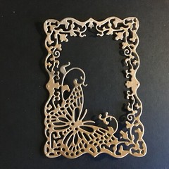 Butterfly frame die cut embellishments 6 pcs 3-7/8″ x 2-3/4” Scrapbook Cards