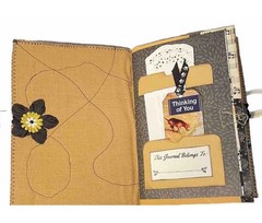 Junk journal Summer Boys Fishing Dogs Yellow Black Keepsake Book Handmade New