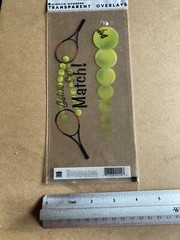 Penn Tennis Transparent Overlay Scrapbooking Decor Embellishment