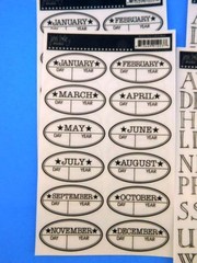 Jenni Bowlin Rub Ons Scrapbooking Letters Numbers Months 2 Ea