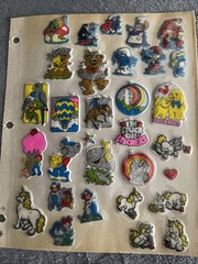 Vintage Puff Sticker Collection 1 Binder Page Good Condition 80s 90s Smurfs CPK