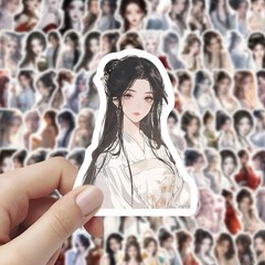 100PCs Beautiful Sexy Asian Women Stickers Waterproof For Journal,Water bottles