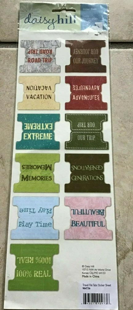 DAISY HILL TAB STICKERS FOR PICTURE FILES ORGANIZATION *