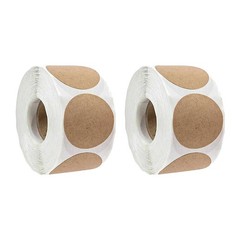 500Pcs/Roll Kraft Round Stickers Cute Self-adhesive Label Paper Sticker Classifi