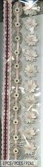 Floral Flowers Ribbon Paper Newsprint Natural Collage Jolee’s Borders