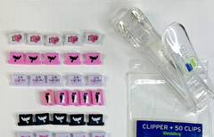 Scrapbooking Supplies Paper Clip CLIPPER TOOL with 50 CLIPS LOT Wedding Love