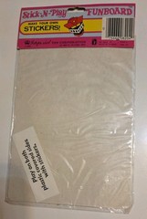 Vtg 1981 Imperial STICK N PLAY Puffy Sticker Robot Droid Funboard, Sealed RARE