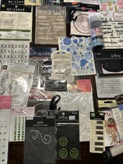 Large Lot of Crafting Scrapbooking Supplies Gems Stickers Transfers